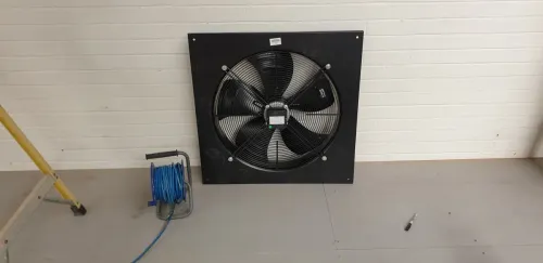 Pre-install high-velocity industrial extractor fan
