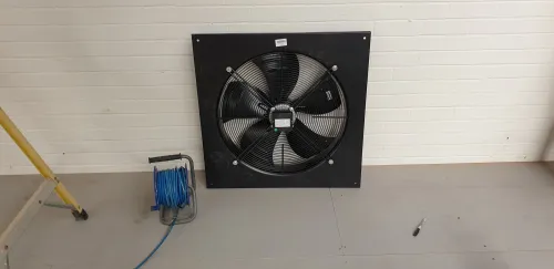 Pre-install high-velocity industrial extractor fan