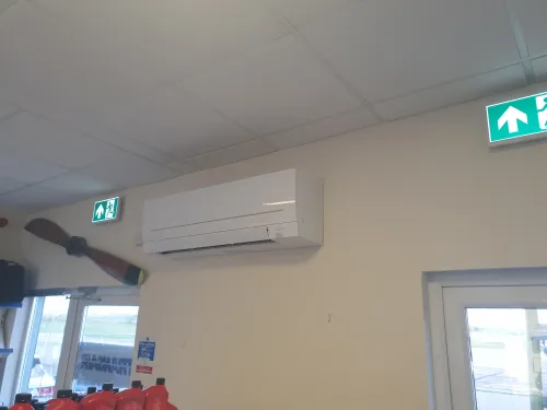 Mitsubishi Electric indoor unit on office wall
