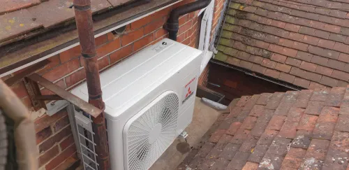 Rooftop condenser for restaurant