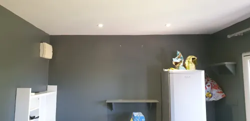 Interior wall before air conditioning installation