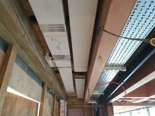 MVHR flow return ducting in a South Downs property