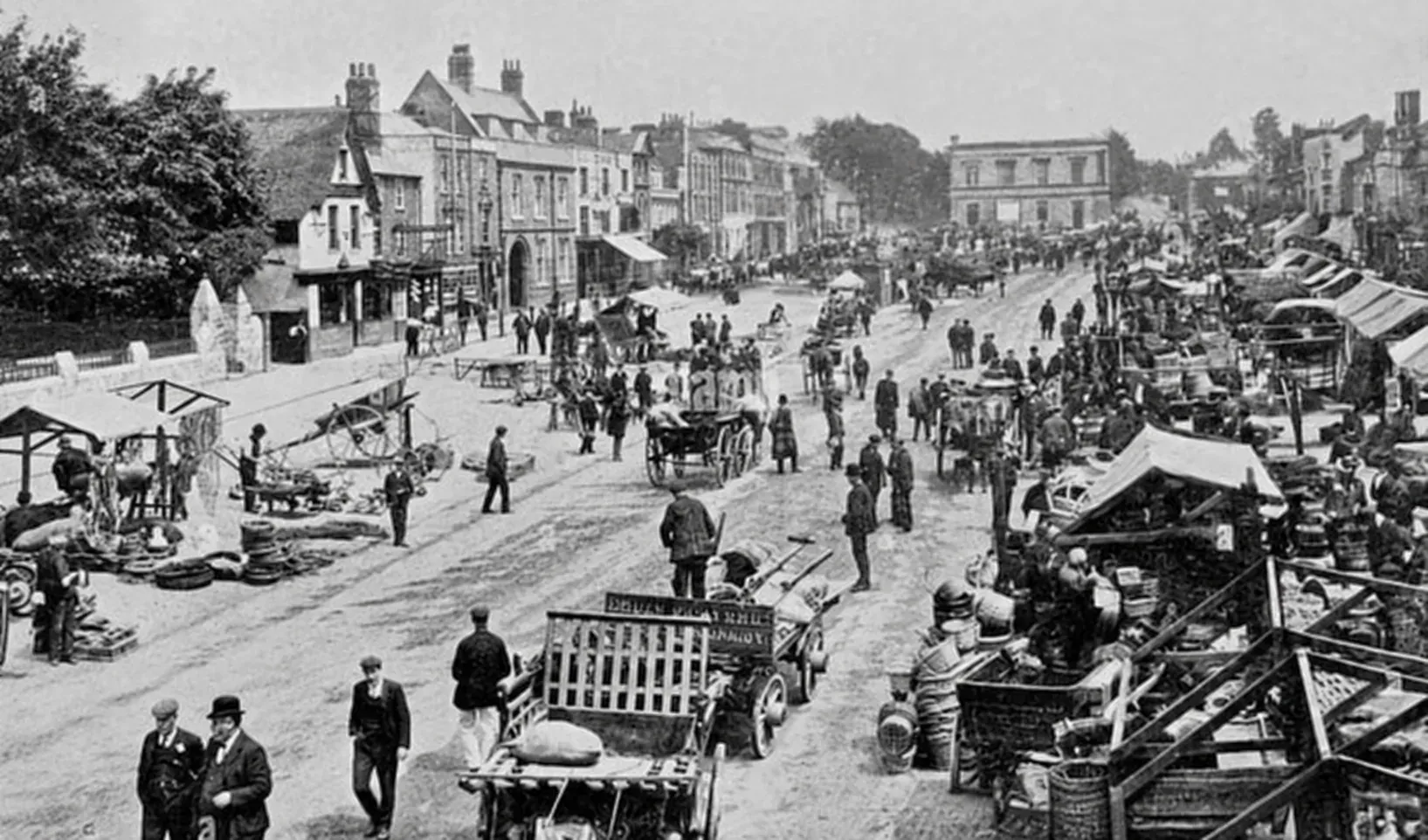 Romford Market Place in the early 1900s: Ernest Air Cooling now serves Romford, Hornchurch and Brentwood