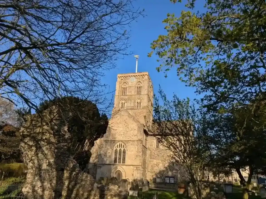 Air conditioning installation services in Shoreham-by-Sea with view of the River Adur and historic footbridge