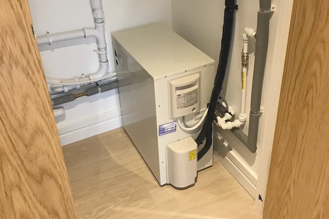 Water-cooled air conditioning installation with no outdoor unit by Ernest Air Cooling in Sussex