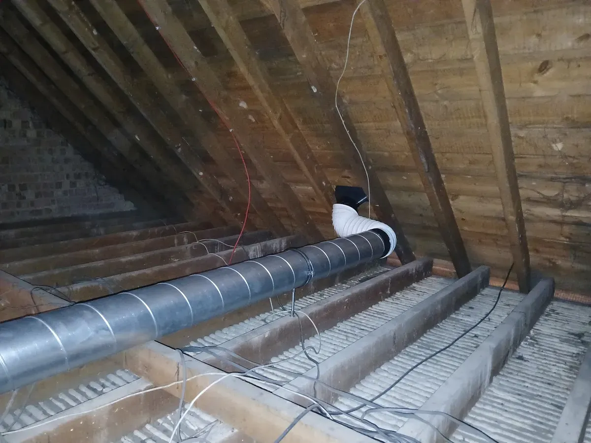 Modern ventilation system installed in a commercial building